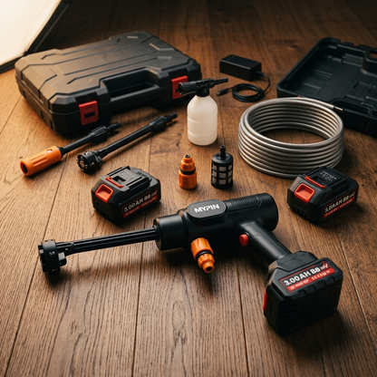 Hidrolavadora Portátil Sem Fios — Alta Pressão