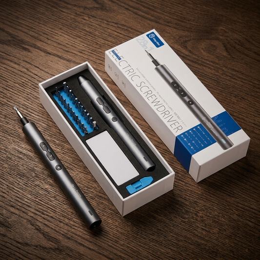 Mini Chave de Parafusos Elétrica Recarregável – Kit de Precisão